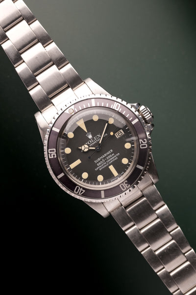 1977 Rolex 1680 Submariner w/ metallic Lavender Insert