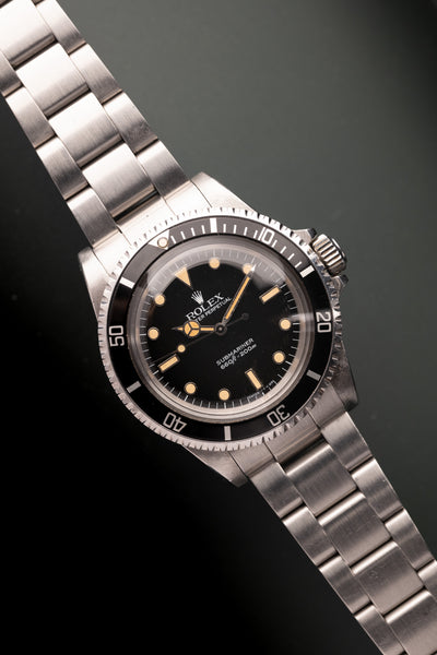 1985 Rolex 5513 Submariner Spider Dial unpolished with papers