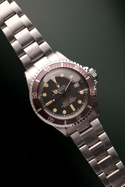 1973 Rolex 1680 Red Submariner Lavender Insert