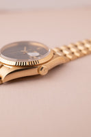 1979 Rolex 16018 Gold Date-Just Onyx Stone Dial