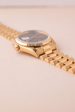 1979 Rolex 16018 Gold Date-Just Onyx Stone Dial