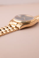 1979 Rolex 16018 Gold Date-Just Onyx Stone Dial