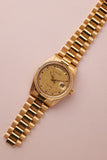 1985 Rolex 18038 Day-Date Yellow Gold Ruby + Diamond String Dial - Unpolished -  Box and Papers