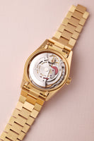 1985 Rolex 18038 Day-Date Yellow Gold Ruby + Diamond String Dial - Unpolished -  Box and Papers