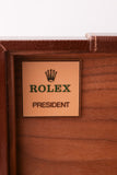 1985 Rolex 18038 Day-Date Yellow Gold Ruby + Diamond String Dial - Unpolished -  Box and Papers