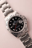 2006 Rolex 16570 Explorer II Black Dial Box & Papers w rare 3186 mvmt