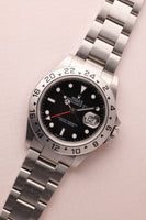 2006 Rolex 16570 Explorer II Black Dial Box & Papers w rare 3186 mvmt