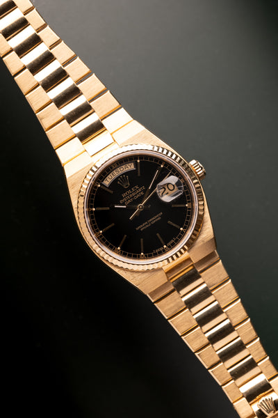 1980 Rolex 19018 Oysterquartz Day-Date 18k Yellow Gold - Box and Papers - Unpolished