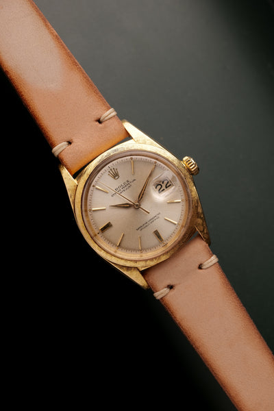 1962 Rolex 1602 Date-Just Moire Gold case