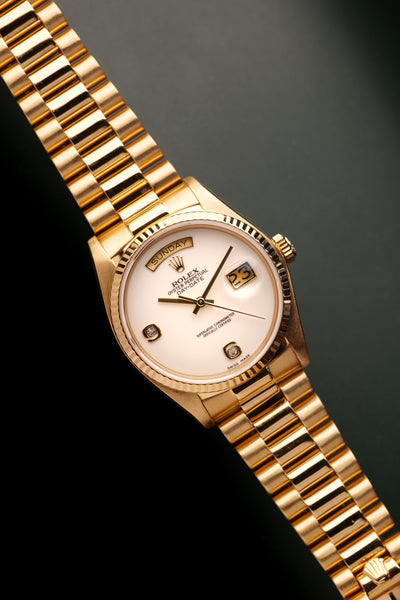 1979 Rolex 18038 Yellow Gold Day-Date - Cacholong Opal Stone Dial