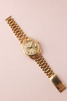 1972 Rolex 1803 Black and Gold Roman Dial Day-Date