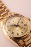 1972 Rolex 1803 Black and Gold Roman Dial Day-Date