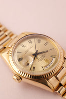 1972 Rolex 1803 Black and Gold Roman Dial Day-Date