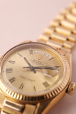 1972 Rolex 1803 Black and Gold Roman Dial Day-Date
