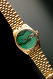 1970 Rolex 1601 Malachite Yellow Gold Date-Just
