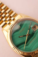 1970 Rolex 1601 Malachite Yellow Gold Date-Just