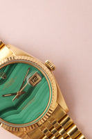 1970 Rolex 1601 Malachite Yellow Gold Date-Just