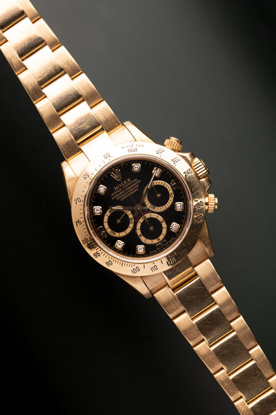 1997 Rolex 16528 Yellow Gold Daytona Diamond Dial