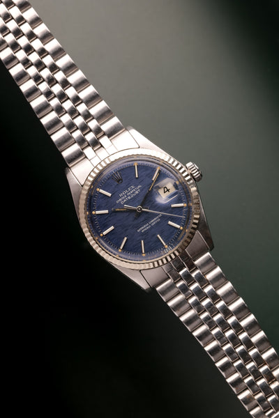 1970 Rolex 1601 Blue Mosaic Dial Date-Just