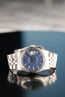 1970 Rolex 1601 Blue Mosaic Dial Date-Just