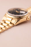 1971 Rolex 1803 Matte Black Yellow Gold Dial Day-Date