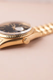 1971 Rolex 1803 Matte Black Yellow Gold Dial Day-Date