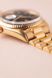 1971 Rolex 1803 Matte Black Yellow Gold Dial Day-Date