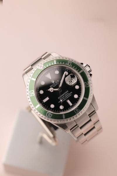 2003 Rolex 16610lv Kermit Submariner NOS Full Set