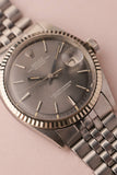 1970 Rolex 1601 Grey Sunburst DateJust With Papers Unpolished