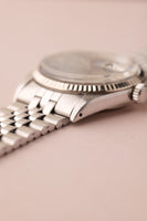 1970 Rolex 1601 Grey Sunburst DateJust With Papers Unpolished