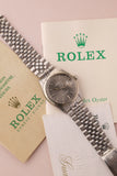 1970 Rolex 1601 Grey Sunburst DateJust With Papers Unpolished