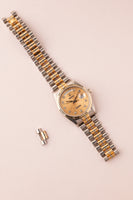 1986 Rolex 18039B Diamond Computer Dial Day-Date Unpolished
