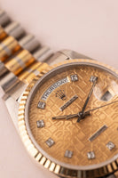 1986 Rolex 18039B Diamond Computer Dial Day-Date Unpolished
