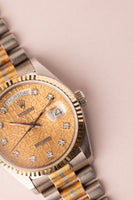 1986 Rolex 18039B Diamond Computer Dial Day-Date Unpolished