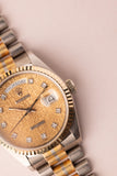 1986 Rolex 18039B Diamond Computer Dial Day-Date Unpolished