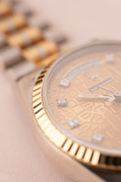 1986 Rolex 18039B Diamond Computer Dial Day-Date Unpolished