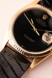 1978 Rolex 16018 Gold Date-Just Onyx Stone Dial