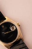 1978 Rolex 16018 Gold Date-Just Onyx Stone Dial