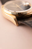 1978 Rolex 16018 Gold Date-Just Onyx Stone Dial