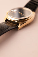 1978 Rolex 16018 Gold Date-Just Onyx Stone Dial