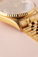 1990 Rolex 16238 Yellow Gold Date Just Diamond Onyx Dial