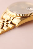 1990 Rolex 16238 Yellow Gold Date Just Diamond Onyx Dial