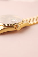 1990 Rolex 16238 Yellow Gold Date Just Diamond Onyx Dial