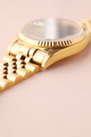 1990 Rolex 16238 Yellow Gold Date Just Diamond Onyx Dial