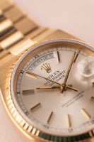 1983 Rolex 19018 Yellow Gold Day-Date Oysterquartz Silver Dial