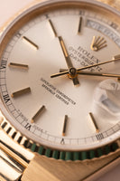 1983 Rolex 19018 Yellow Gold Day-Date Oysterquartz Silver Dial