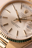 1983 Rolex 19018 Yellow Gold Day-Date Oysterquartz Silver Dial