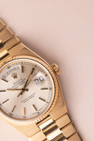 1983 Rolex 19018 Yellow Gold Day-Date Oysterquartz Silver Dial