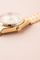 1983 Rolex 19018 Yellow Gold Day-Date Oysterquartz Silver Dial