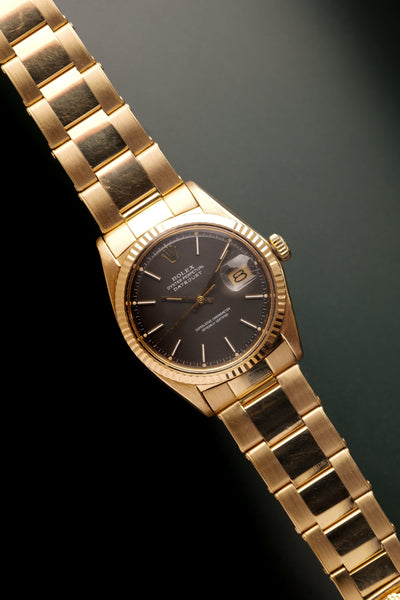 1971 Rolex 1601 Yellow Gold Matte Dial Date-Just